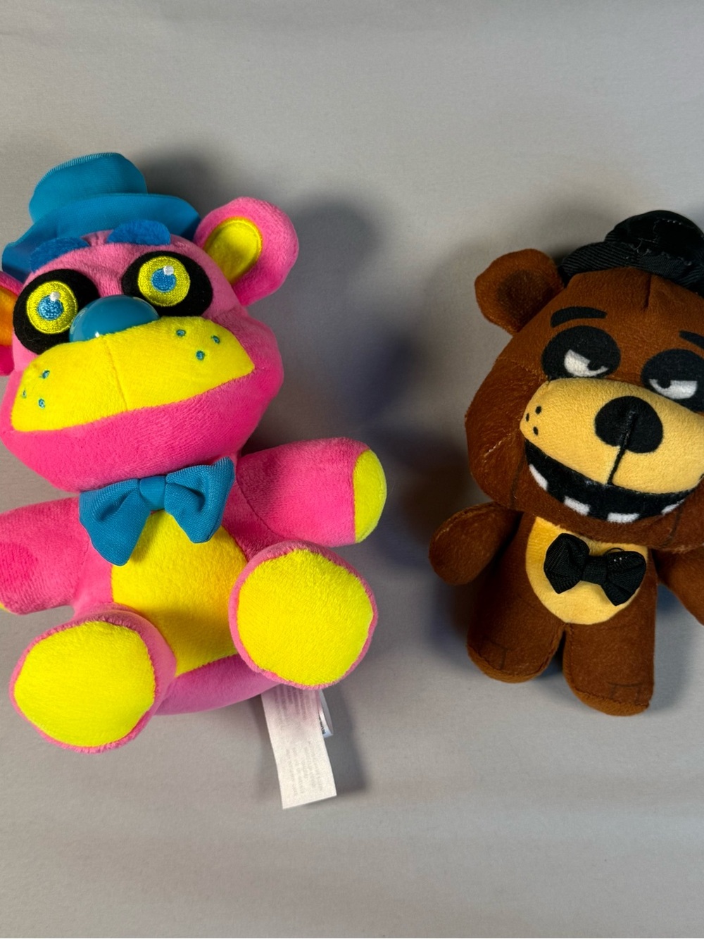 Funko Pink, Yellow & Blue Plush Bear Pair - Colorful FNAF Collectibles
